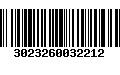 Código de Barras 3023260032212