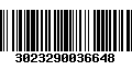 Código de Barras 3023290036648