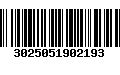 Código de Barras 3025051902193