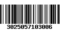 Código de Barras 3025057103006