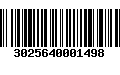 Código de Barras 3025640001498