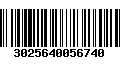 Código de Barras 3025640056740