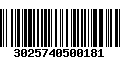 Código de Barras 3025740500181