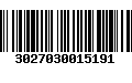 Código de Barras 3027030015191