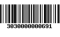 Código de Barras 3030000000691