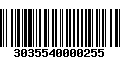 Código de Barras 3035540000255