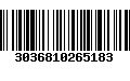 Código de Barras 3036810265183