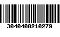 Código de Barras 3040400210279