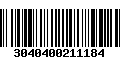 Código de Barras 3040400211184