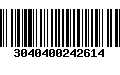 Código de Barras 3040400242614