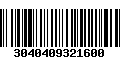 Código de Barras 3040409321600