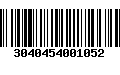 Código de Barras 3040454001052