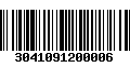 Código de Barras 3041091200006