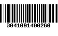 Código de Barras 3041091400260