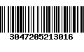 Código de Barras 3047205213016