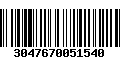 Código de Barras 3047670051540