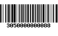 Código de Barras 3050000000088