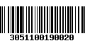 Código de Barras 3051100190020