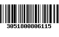 Código de Barras 3051800806115