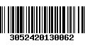 Código de Barras 3052420130062