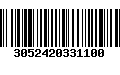 Código de Barras 3052420331100