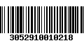 Código de Barras 3052910010218