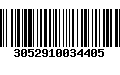 Código de Barras 3052910034405