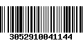 Código de Barras 3052910041144