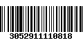 Código de Barras 3052911110818