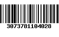 Código de Barras 3073781104028