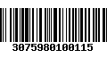 Código de Barras 3075980100115