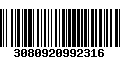 Código de Barras 3080920992316