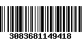 Código de Barras 3083681149418