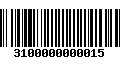 Código de Barras 3100000000015