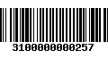 Código de Barras 3100000000257