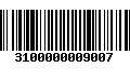 Código de Barras 3100000009007