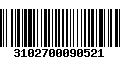 Código de Barras 3102700090521