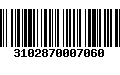 Código de Barras 3102870007060