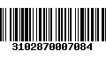 Código de Barras 3102870007084