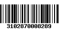 Código de Barras 3102870008289