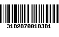 Código de Barras 3102870010381