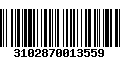 Código de Barras 3102870013559