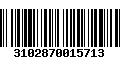 Código de Barras 3102870015713