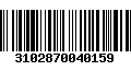 Código de Barras 3102870040159