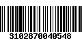 Código de Barras 3102870040548