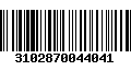 Código de Barras 3102870044041