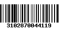 Código de Barras 3102870044119