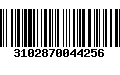 Código de Barras 3102870044256