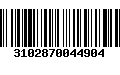 Código de Barras 3102870044904