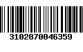 Código de Barras 3102870046359